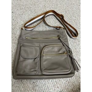 Urban Expressions‎ Crossbody Bag Taupe Neutral Hobo Shoulder Purse